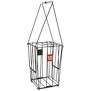 Wilson Ballverzamelmand, Ball Pick Up, voor maximaal 75 tennisballen, staal, zwart, WRZ323700