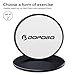 Dopobo Core Sliders & 5 Resistance Loop Exercise Bands, Dual Sided Exercise Sliders for Working Out, Strength Slides Gliding Discs for ab Workouts & Core Fitness (Black)