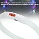 Cikonielf LED Hundehalsband USB Wiederaufladbares Leuchthalsband Einstellbares Sicherheits Halsband für Katzen und Kleine Hunde (Weiß)
