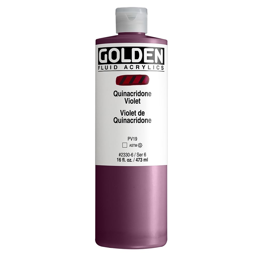 Golden : Fluid Acrylic Paint : 473ml (16oz) : Quinacridone Violet