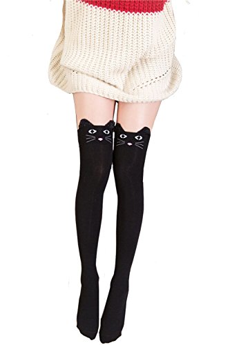 Women Cute 3d Cartoon Animal Pattern Thigh Stockings Over Knee High Socks