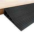 1" Rise Threshold Ramps for Doorways 40'' L Floor Transition Strip Self-Adhesive Wheelchairs Ramps, Edge Door Threshold Reducer Transition Strips for Home Steps (Black)