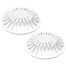 DANCO Universal Bathroom Sink Suction Cup Hair Catcher Strainer and Snare | For Pop-Up Stoppers | White | 2 Pack 10769