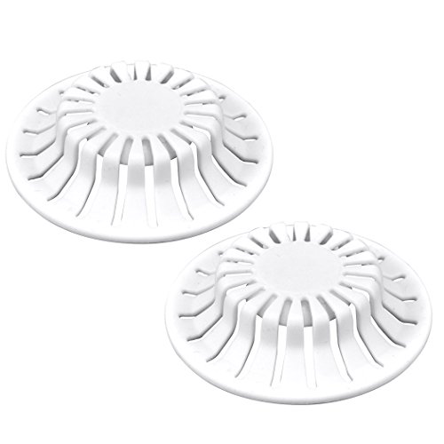 Danco Hair Catcher with Suction Cup, fits Pop-Up Bathroom Sink Drains, White, 2 Pack, (10769)