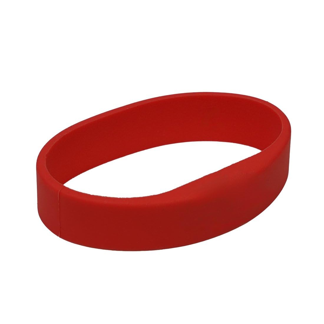 SALTO Transponder Silikon-Armband DesFire RFID | kontaktloses Schließmedium | Sicher und kopiergeschützt für hohe Sicherheit | digitaler Schlüssel ohne Batterie | NFC-kompatibel | Rot - M