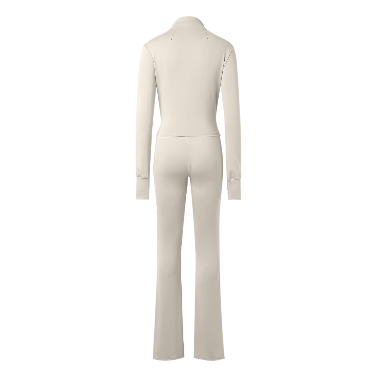 Jogginganzug Damen Trainingsanzug Set Zweiteiliges Langarm Top mit Passender Skinny Hose für Sportliche Aktivitäten Entspannung
