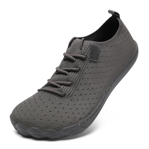 Image of DLWKIPV Mens Barefoot Shoes Wide Toe Box Zero Drop Non Slip Sports Running Walking Athletic Footwear Workout Trail Grounding Lightweight Outdoor Casual Fashion Sneakers