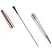 Ubabe Rose Gold Pen Bling Diamond Pens Fine Black Ink Pen-6 Pack and 6 Extra Refills (Rose Gold Metal Pen 6 Pack)