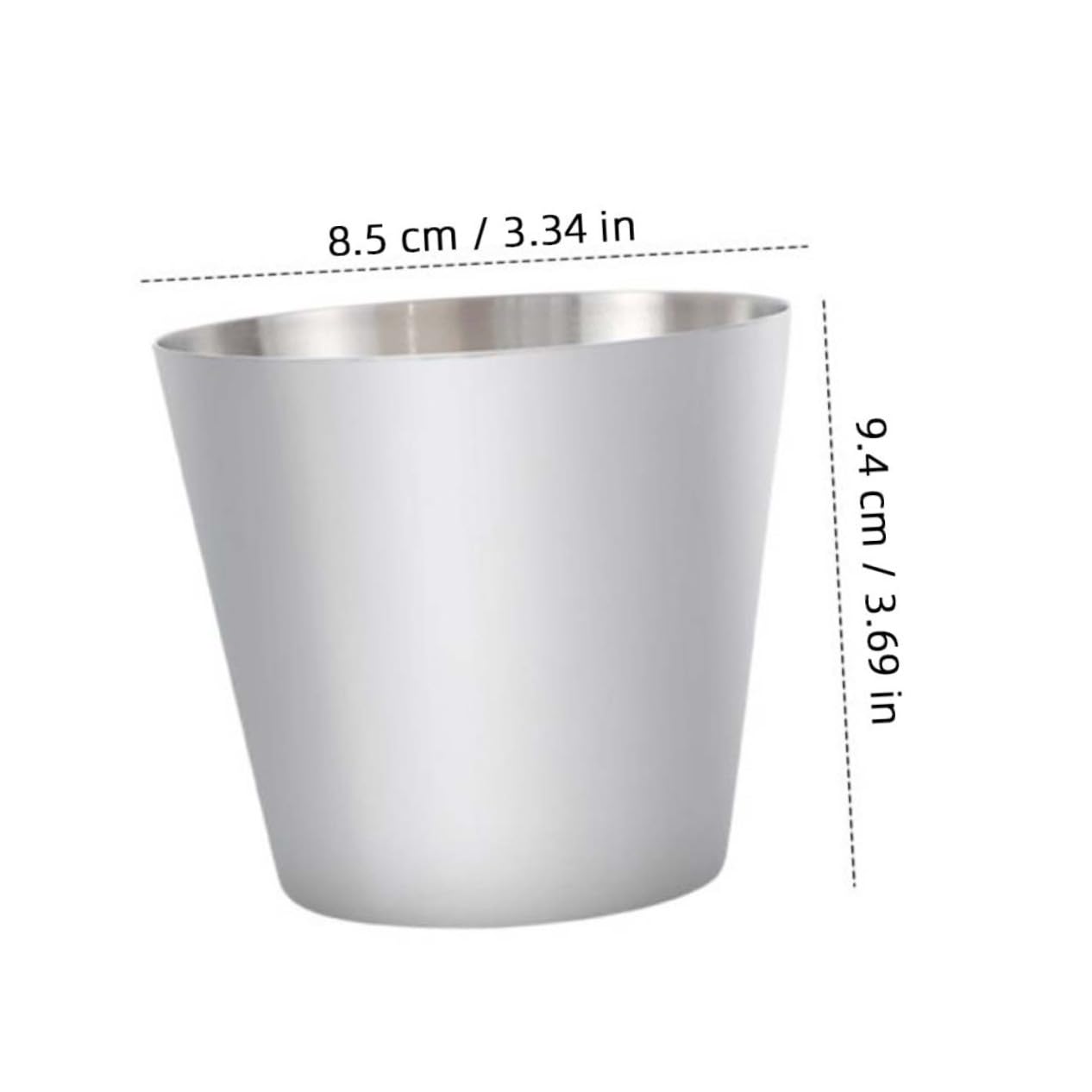 Luxshiny 3pcs Stainless Steel Snack Juice Cup French Fry Container for Cold Drinks for Home Restaurant Hotel Use Compact Design for Easy Carrying Versatile Snack Holder