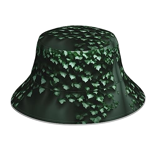 Chapeau bob réfléchissant unisexe avec imprimé vert pour activités plein air