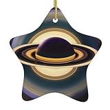 Weihnachtsbaum Keramik Hängender Stern Anhänger DDCXZPP Schöne Saturn Drucke Häuser, Einkaufszentren, Supermärkte und Geschäfte