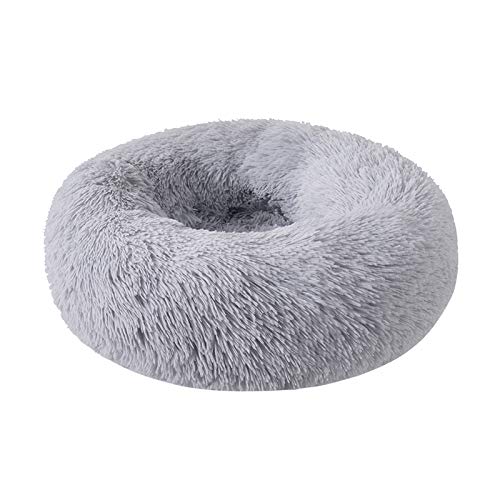 Zhoothyomiru Katzenbett Donut Plüsch Haustierbett für Katzen und Hunde Rundes warme weiche Bequeme Hundehütte Hundesofa Katze Schlafen katzenbett flauschig hundebett Donut (40CM)