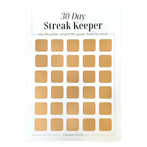 Daily Habit Tracker for Women – 30-Day Goal & Productivity Chart with Scratch-Off Motivation (8.3" x 11.7") | The Streak Keeper with Encouraging Prompts & Bonus Habit Guide