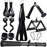 Jiatengwang Cable Machine Attachment for Gym Home Triceps Pull Down Attachments Cable Machine Accesories Set