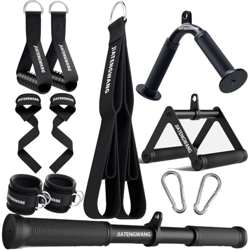 Jiatengwang Cable Machine Triceps Pull Down Attachments Set