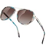 BIRCEN Polarized Sunglasses for Women UV - Protection Womens Retro Mirrored Shades with Acetate Frame BC2001