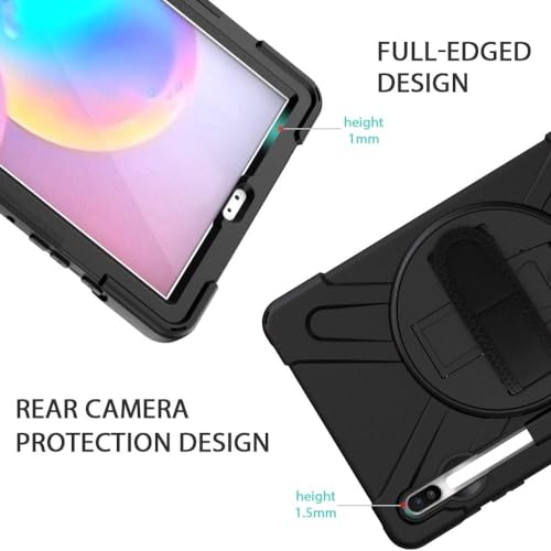Image of MoreFit Hybrid Back Cover Case with Kickstand Wheel Pattern for Samsung Galaxy Tab S6 10.5 2019 SM-T860 / T865 / T867