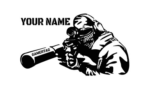 Vinilo decorativo personalizado Sniper Gamer