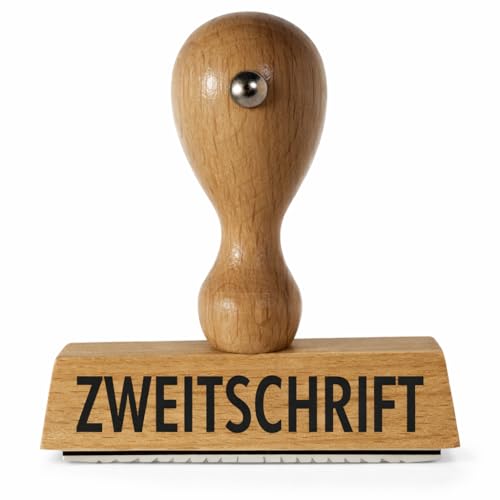 Lagerstempel – Zweitschrift von Kaufhaus2010 Buchenholzstempel – Lagertextstempel zur Kennzeichnung von Rechnungen und anderen Dokumenten 4 cm lang