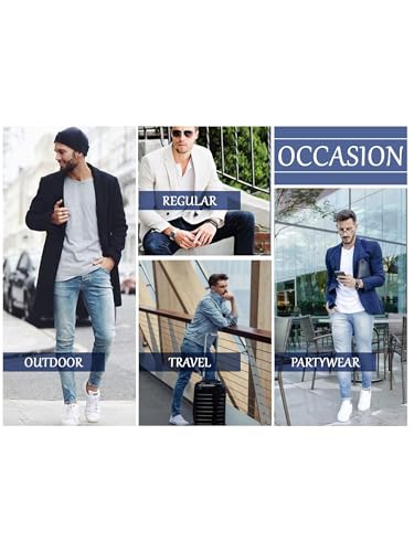 Tenna Teki Men's 3-Pack Flex Stretch Slim Straight Jeans - Ultimate Comfort, Sizes 30-42, Perfect for Work and Casual Wear3