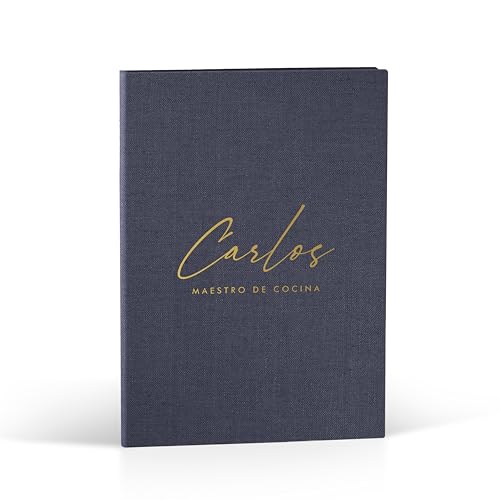 Set of 5 Custom Linen or Velvet Menu Covers, Personalized Restaurant Menus