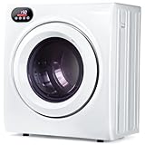 Euhomy Portable Dryer with Exhaust Hose, Four Drying Functions, Dries Up to 9 lbs of Clothes, 1400w Mini Dryer with Stainless Steel Liner, Suitable for Apartments, RVs, Gym