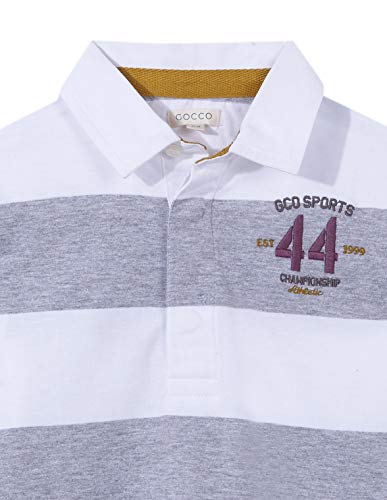 Gocco Polo Rayas Bicolor Canottiera, Gris Claro