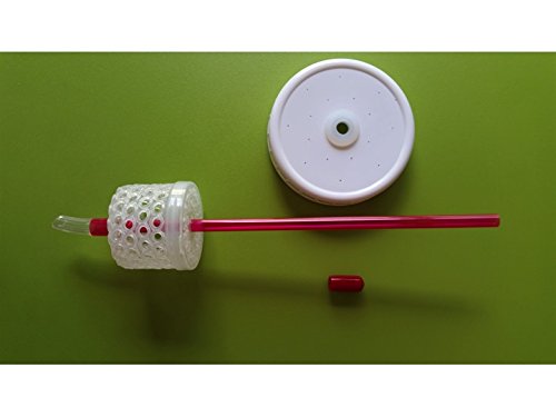 Kefir Fermenter: Parts Set for Use with Jar (Wide Mouth) You Already Have WITH KEFIR GRAINS