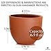 Hakan Kapadokya 16.9 oz, 4 Pcs, Handmade Pottery Mug Set of 4, Clay Cups for Beverages, Earthenware Flower Pot, Unglazed Clay Bowls, Drinking Cups for Decoration