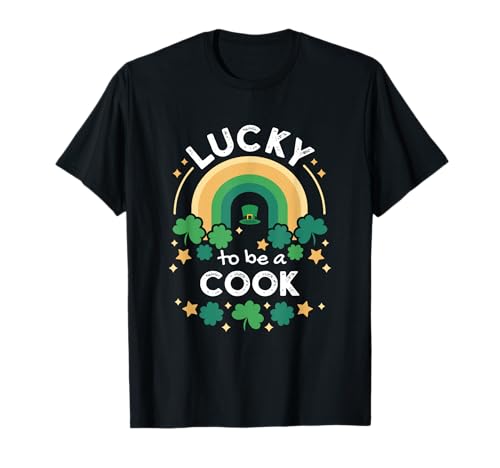 St. Patrick's Day Lucky Cook Chef Baker Job Kleeblätter Irish T-Shirt