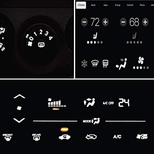 Jtech 10x T3 Neo Wedge LED White Car Dashboard Instrument Cluster Panel, A/C Climate Control HVAC Switch Light Bulb