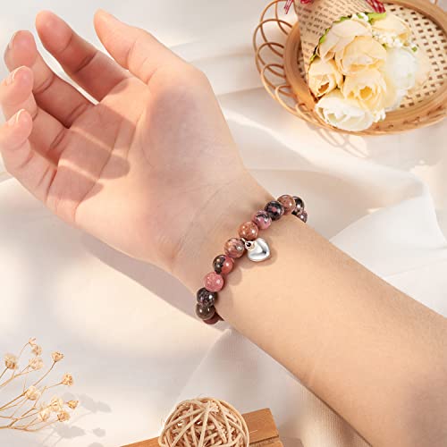 Coworker/Boss/Thank You Gifts for Women Natural Stone Beaded Bracelet for Female 6