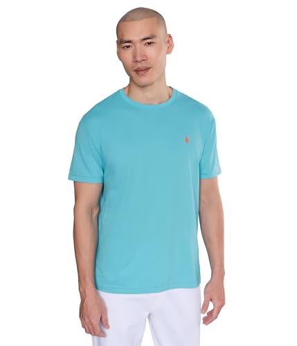 Image of POLO RALPH LAUREN, Men's, Classic Fit Jersey Crewneck T-Shirt, Perfect Turquoise, X-Large