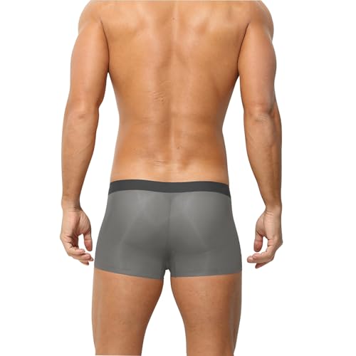 Men's Sexy Lingerie Ultra Thin Ice Silk U Touch Comfortable, Breathable, Sexy Boxers Panties3