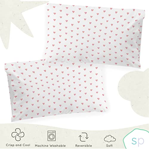 Saturday Park Pink Hearts 1 Pack Reversible Pillowcase thumb #3