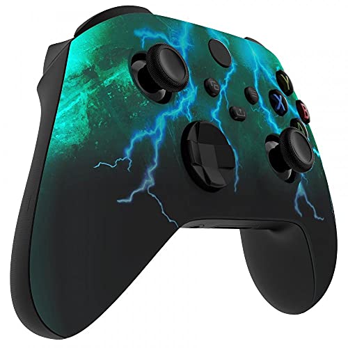 Image of MODDEDZONE Custom Wireless UNMODDED Controller for Xbox One S /X and PC - Exclusive and Unique Designs - The Perfect Gaming Gift for Enthusiasts Green Storm
