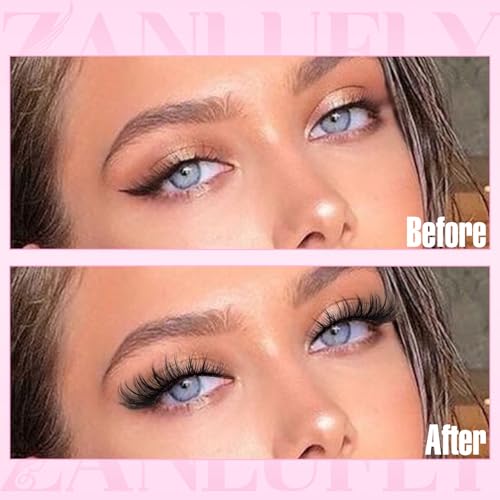 Lash Clusters Wispy Eyelash Clusters Natural C-Curly DIY Lash Extension zanlufly 180Pcs Thin Band Individual Lashes Eyelash Extensions (8-16MM)