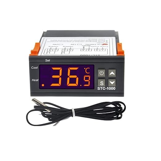 SP Electron STC-1000 Temperature Controller Thermostat Incubator Electronic Digital Display Temperature Relay NTC Sensor (Upgraded -50° ~ 99°C) Multipurpose Controller With Sensor Probe