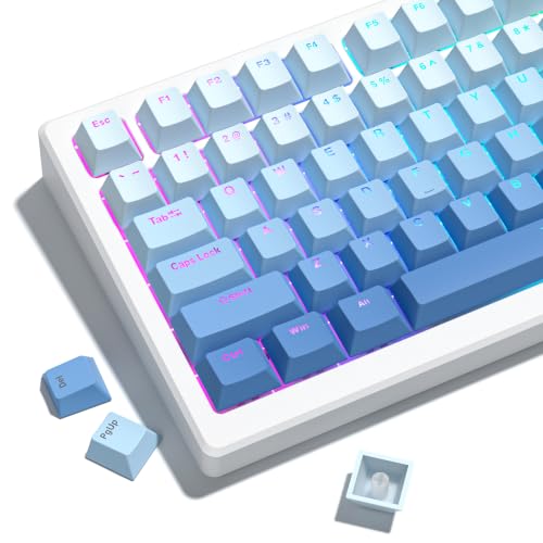 Image of Womier Shine Through Keycaps, Blue PBT Keycaps