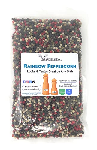 YANKEETRADERS® Rainbow Assorted Whole Peppercorns ~ 1/2 Pound Bag