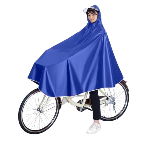 Shengxi Regenponcho Wasserdicht Regencape Regenjacke Poncho für Mountainbikes Elektrofahrräder Outdoors (DE/NL/SE/PL, Alphanumerisch, Einheitsgröße, Regular, Regular, Blau)