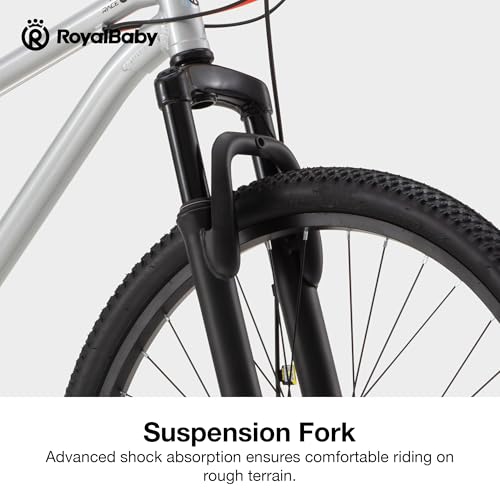 Image of RoyalBaby Kids Mountain Bike for Boys and Girls, Ultra-Light Aluminum 20-26 Inch Wheel Bicycle for 6-14 Years Old Children, 7 /21-Speeds Drivetrain
