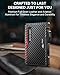 typecase Wallet for Men: Rfid-blocking with Money Clip Slim Leather Bifold ID Window Smart Pop Up Card Case Front Pocket Wallet with Gift Box (Carbon Fiber Black)