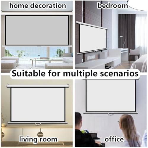 Pantalla para proyector retráctil 60 pulg 4:3 HD 4K miniatura 5