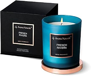 Aroma Naturals Luxury Candles, Natural Soy Wax Scented Candles 35 Hours Burning Time, Home Fragrance Decor Gift, 215g, Medium Jar (Balsam & Cedar)