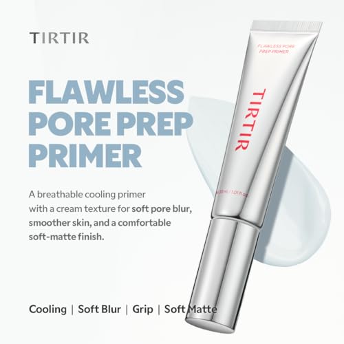 Image of TIRTIR Flawless Pore Prep Primer | Pore Blurring Cooling K-Beauty Primer, Skincare-Infused, Smooth & Even-Toned, Non-Sticky Long-Wear, All Skin Types, (30ml, 1.01fl.oz)