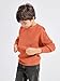 Haloumoning Boys Casual Pullover Sweaters Kids Chunky Crewneck Waffle Knit Jumper Tops 5-14 Years Dark Orange