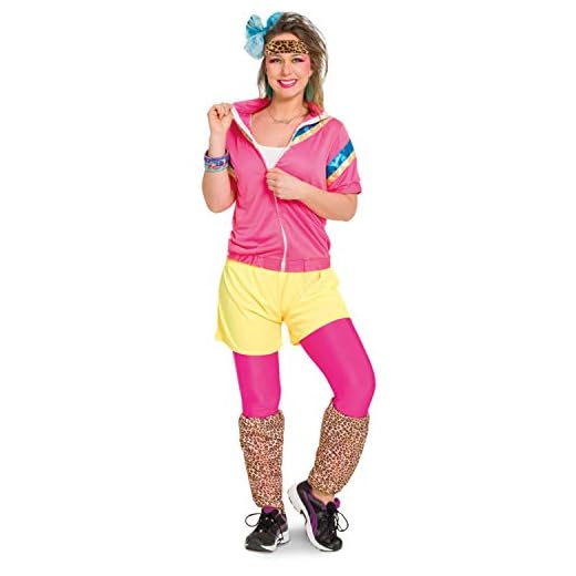 Folat 63325 - Disfraz de chándal de los años ochenta para mujer