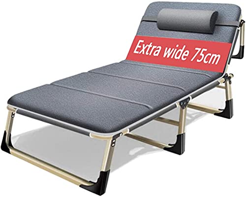 Sillón reclinable plegable pesado Tumbona exterior de gravedad cero, Cama plegable ajustable Cama individual simple portátil Cama de acompañante de hospital, Sillón reclinable de oficina pesado, Para