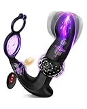 Upgraded Analvibratoren für Mann Prostata Stimulation Männer, 30°Aufwärtsdesign Diamantartiger Analplug für Männer mit Dual Penisring, Vibratorensets Sex Spielzeug Anal Vibrator mit 7 * 7 Modi & APP